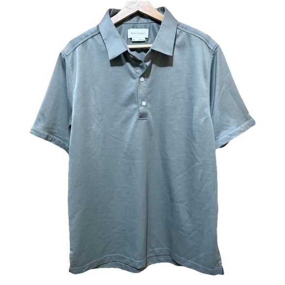 Ministry Of Supply Shirt Mens Gray Silver‎ Polo Short Sleeve Size XXL  EUC - Picture 1 of 5